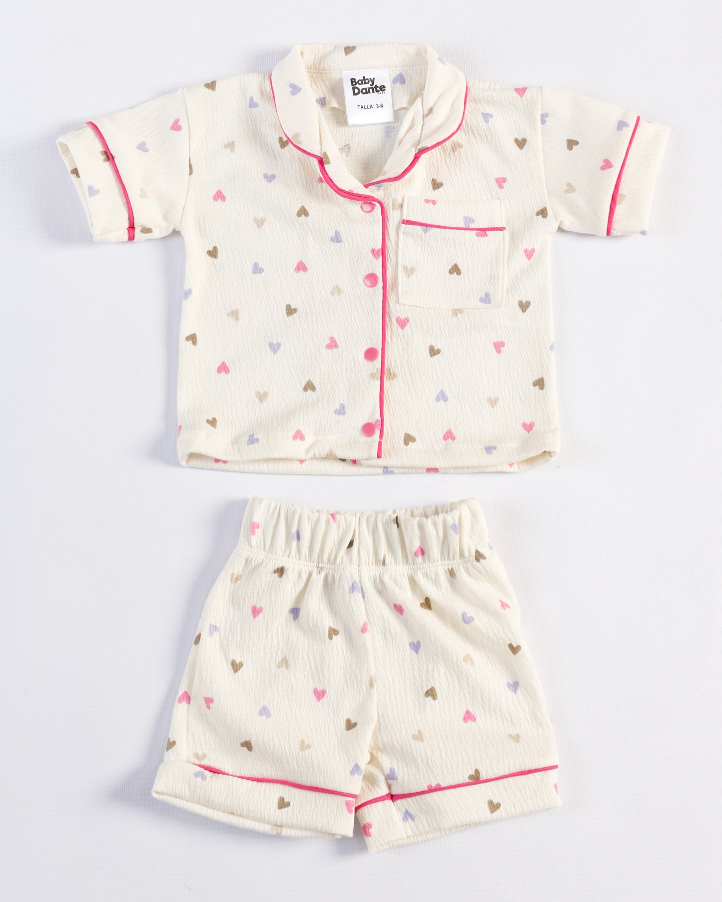 PIJAMA CORTA CORAZONES