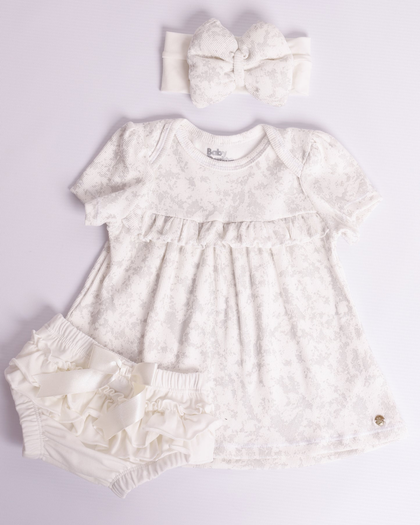 VESTIDO AMALIA BEIGE Y PLATEADO