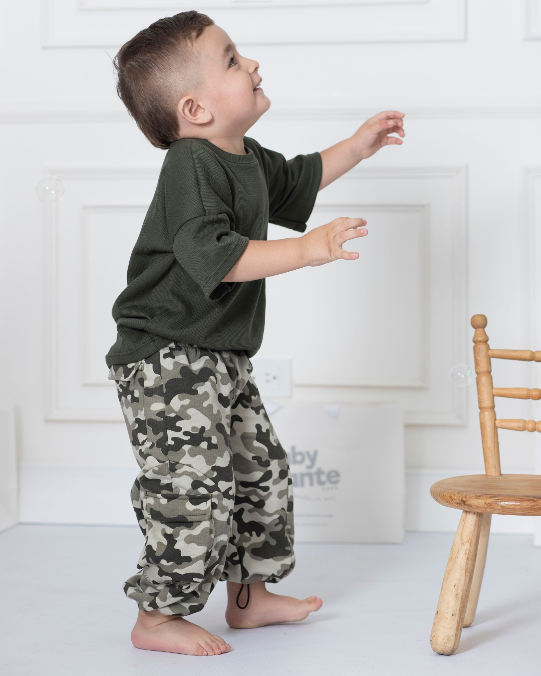 CONJUNTO MATI VERDE MILITAR BURDA