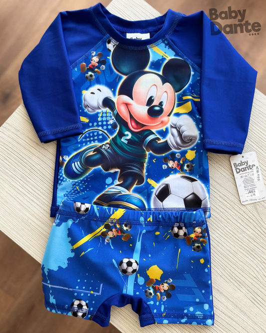 VESTIDO DE BAÑO MICKEY AZUL REY BABY