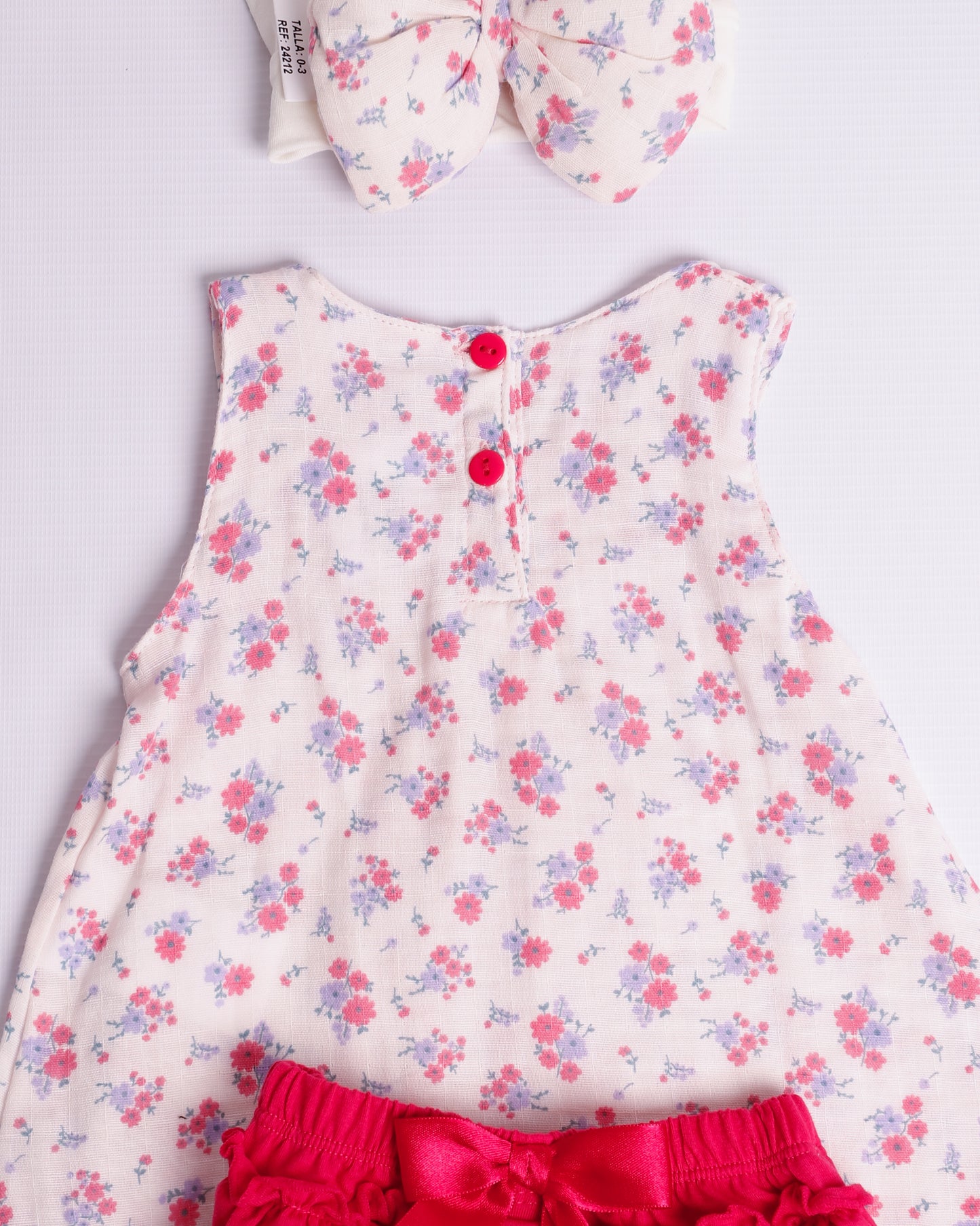 VESTIDO ALANA FLORES FUCSIAS
