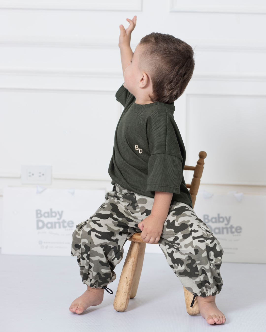 CONJUNTO MATI VERDE MILITAR BURDA