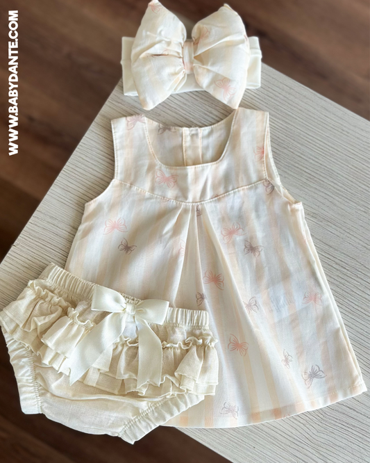 VESTIDO ALANA SALMON MARIPOSA