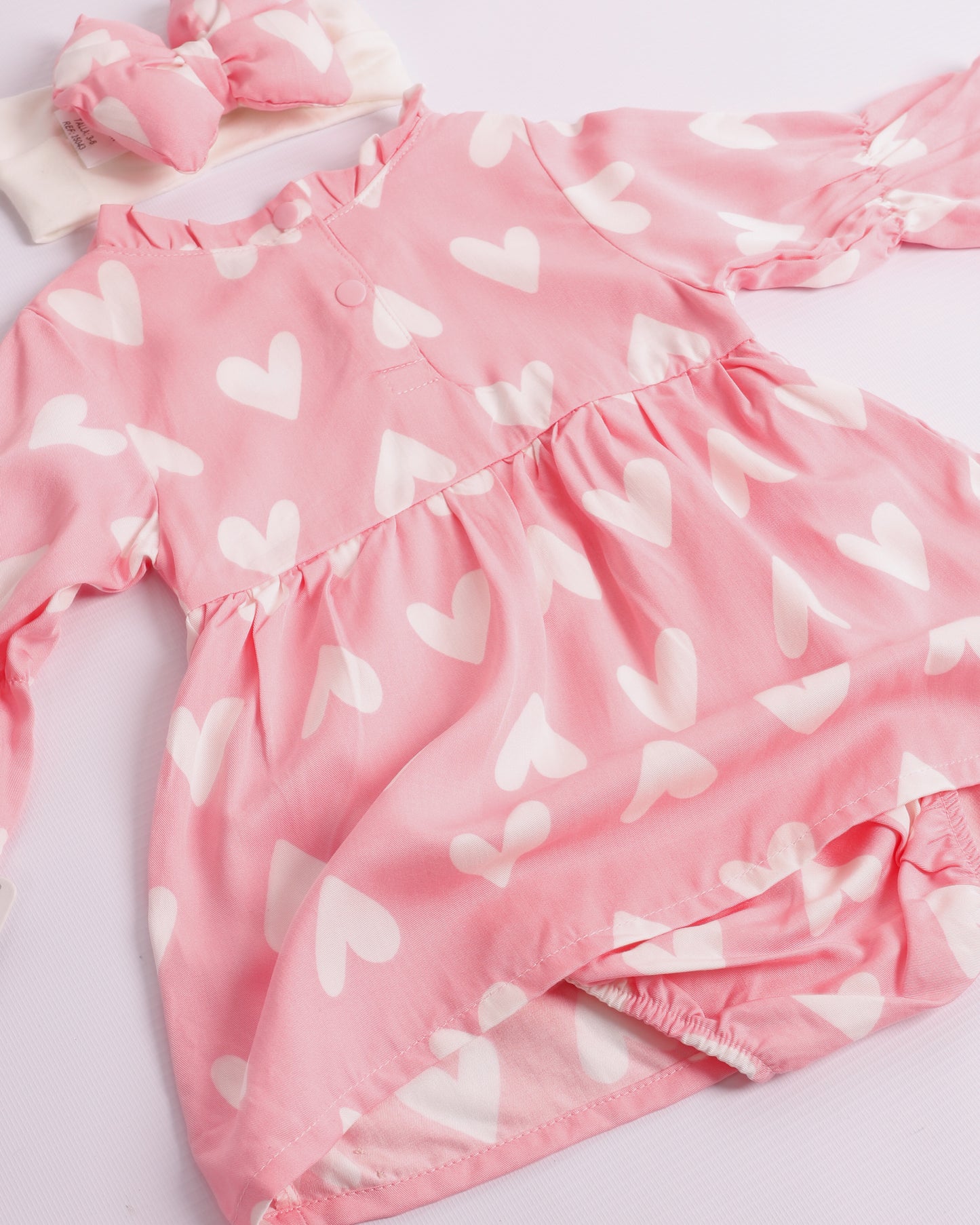 VESTIDO CRISTAL ROSADO CORAZONES