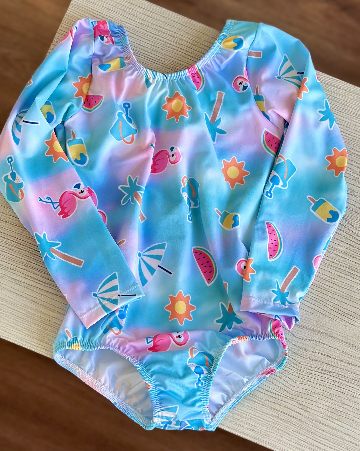 VESTIDO DE BAÑO KIDS AZUL PALETAS