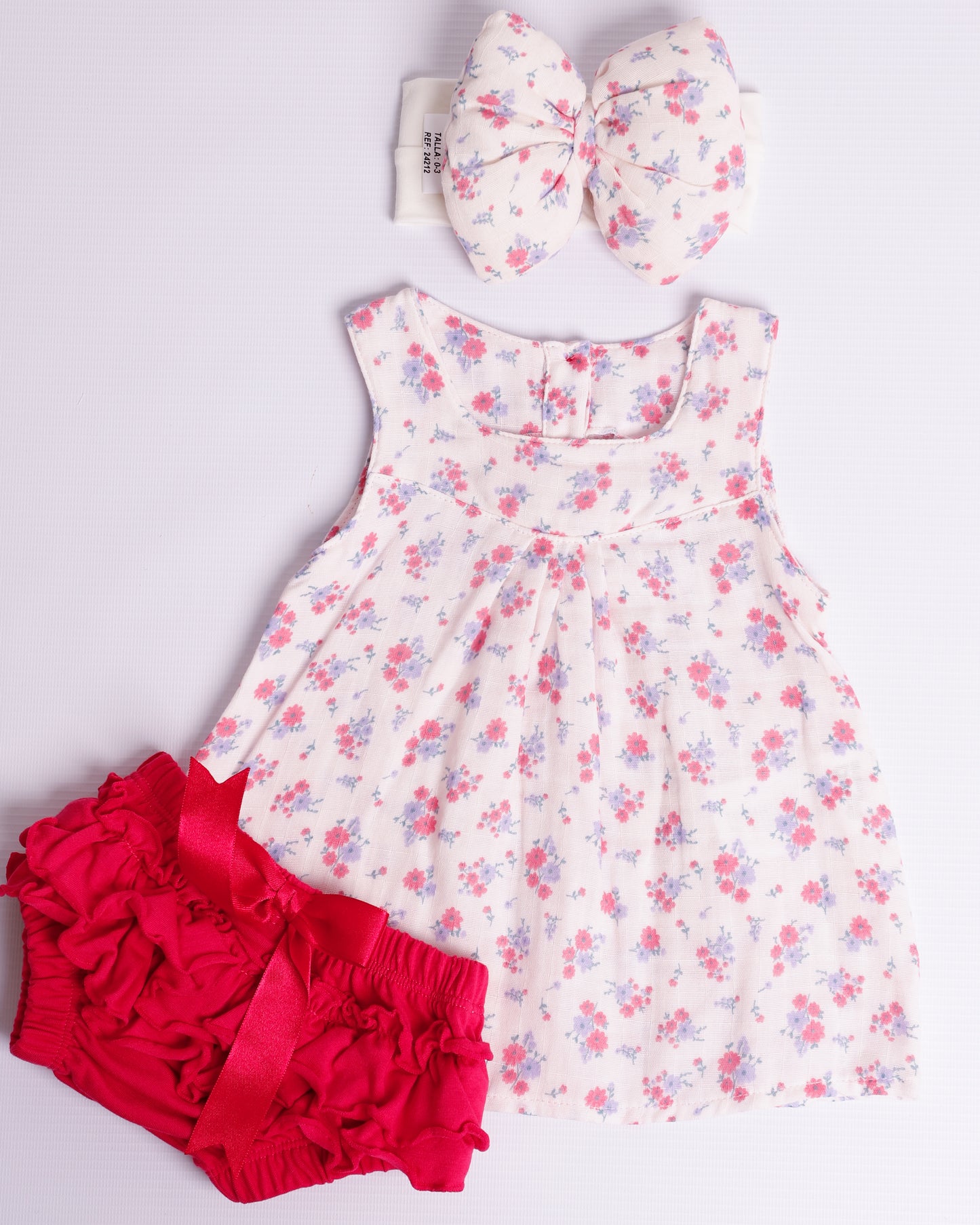 VESTIDO ALANA FLORES FUCSIAS