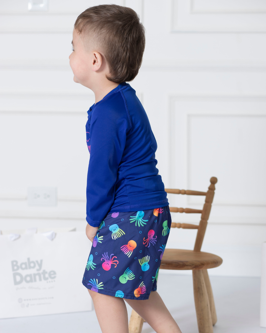 VESTIDO DE BAÑO BABY PULPO AZUL