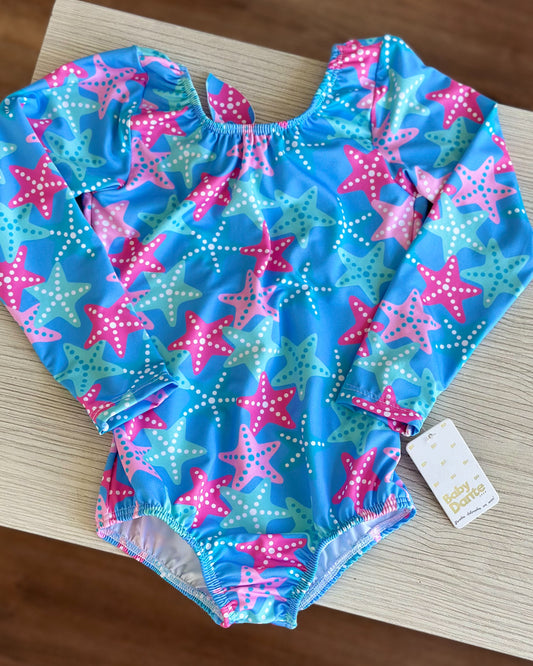 VESTIDO DE BAÑO KIDS AZUL ESTRELLAS