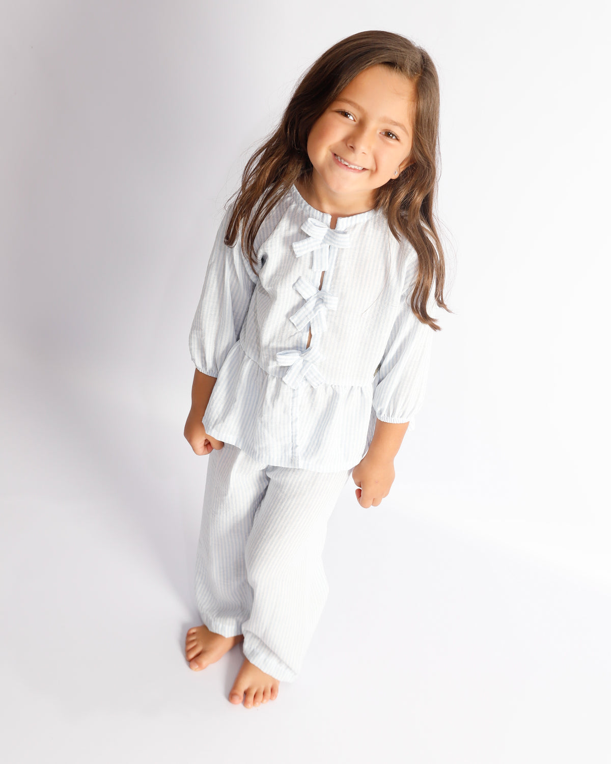 CONJUNTO EMILY RAYAS AZULES