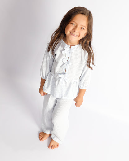 CONJUNTO EMILY RAYAS AZULES