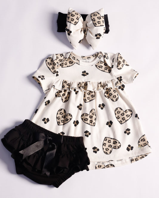 VESTIDO AMALIA BEIGE CORAZONES