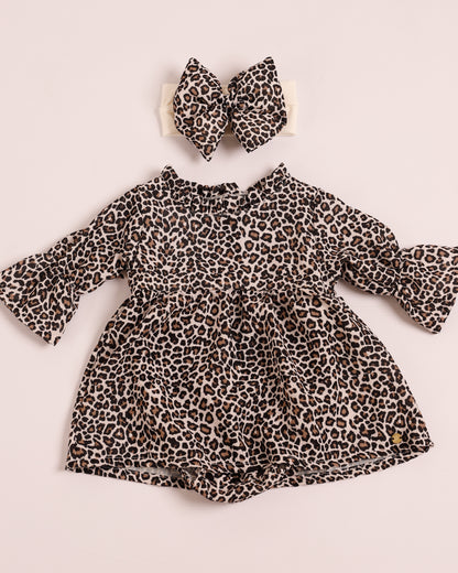 VESTIDO CRISTAL ANIMAL PRINT LEOPARDO
