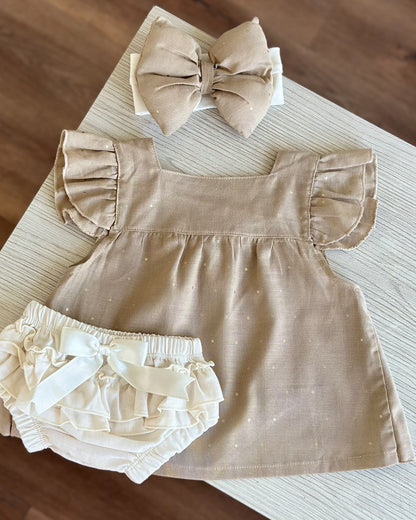 VESTIDO SARAI CAMEL