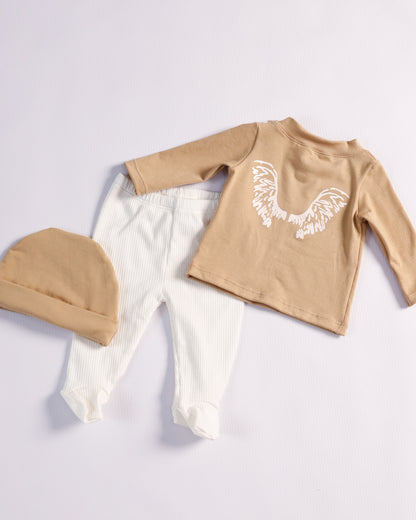PRIMER DIA ANGELITO BEIGE Y CAFE