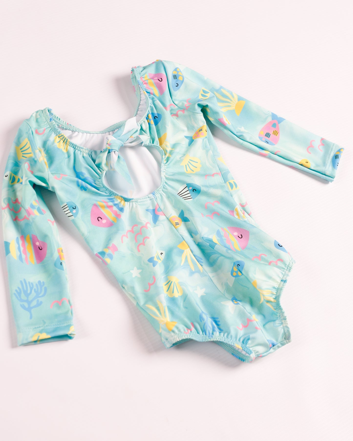 VESTIDO DE BAÑO VERDE PECES