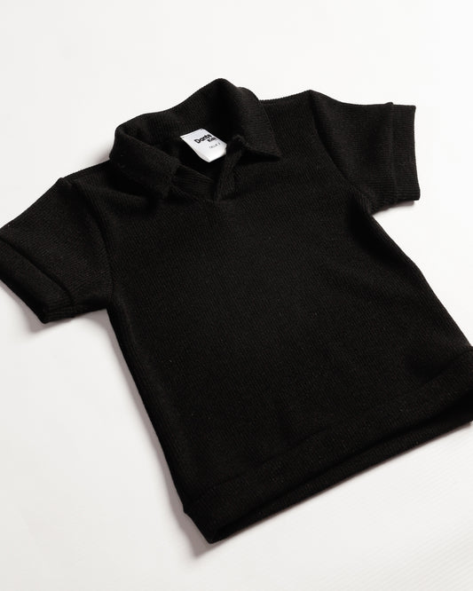 CAMISETA TEJIDA SALOMÓN NEGRA