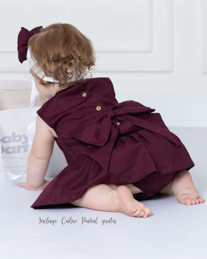 VESTIDO ALMA VINO TINTO
