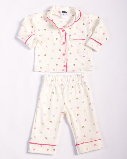 PIJAMA LARGA CORAZONES