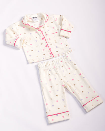 PIJAMA LARGA CORAZONES