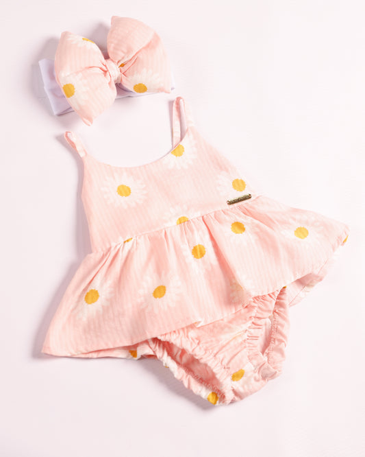 VESTIDO ISA MARGARITAS ROSADO