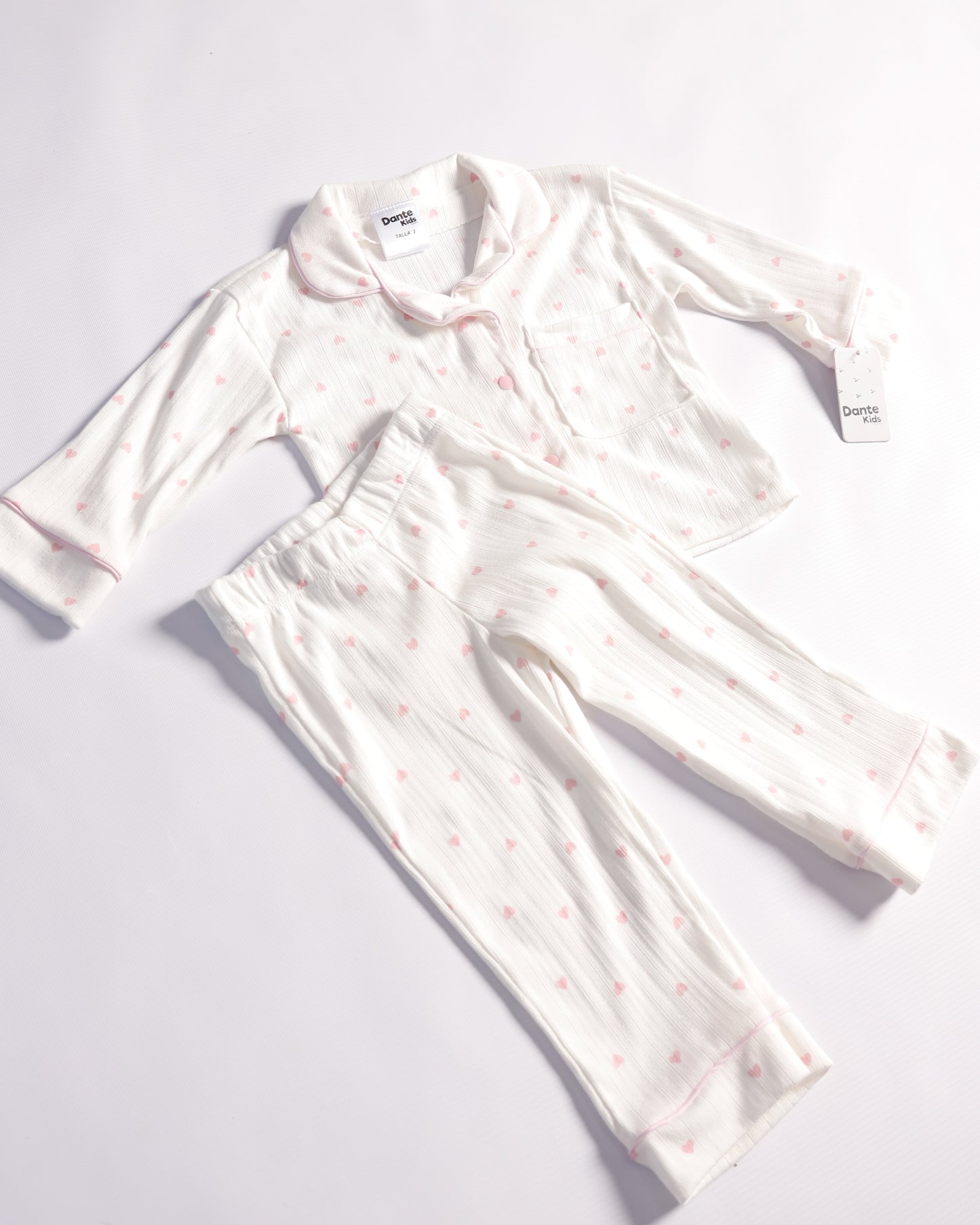 PIJAMA LARGA CORAZONES