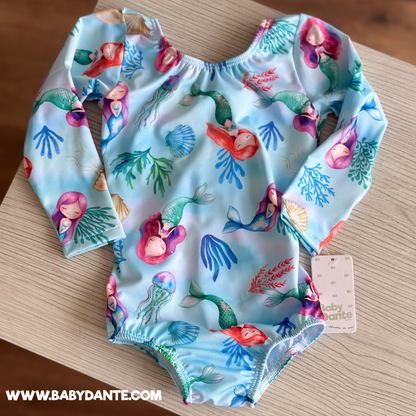 TRAJE DE BAÑO AZUL SIRENITA