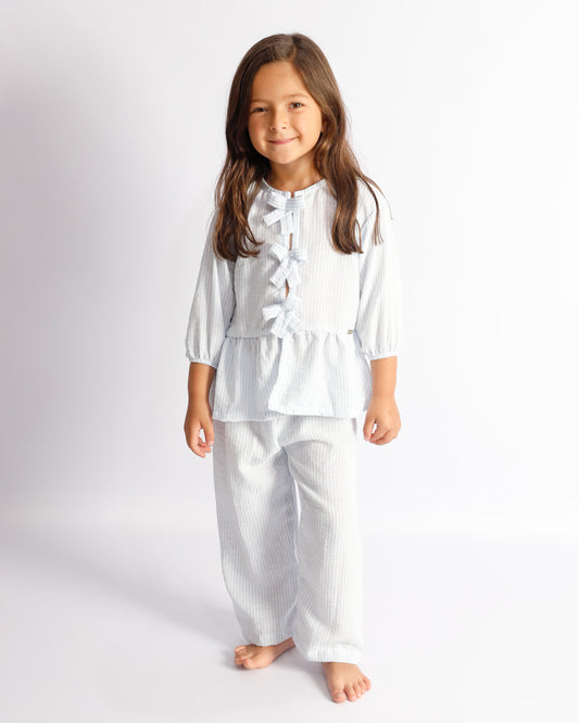 CONJUNTO EMILY RAYAS AZULES