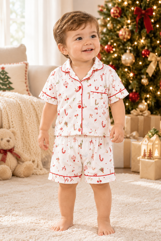 PIJAMA CORTA BASTONES UNISEX