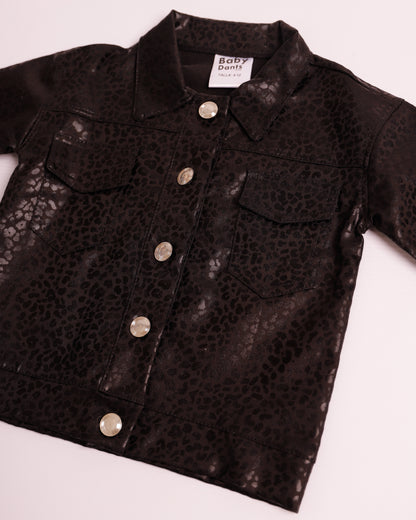 CHAQUETA ANIMAL PRINT NEGRA