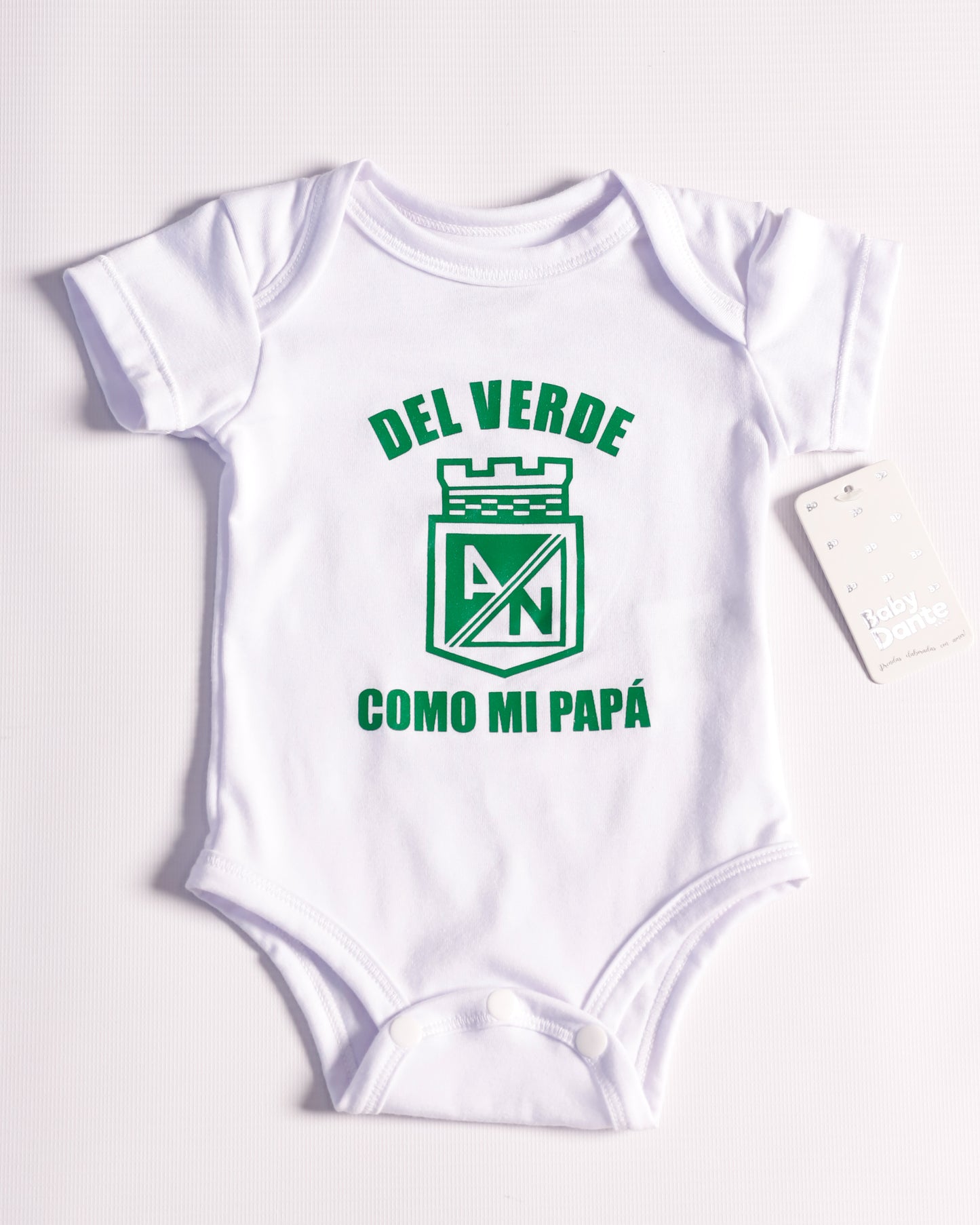 MAMELUCO BLANCO DEL VERDE COMO MI PAPÁ