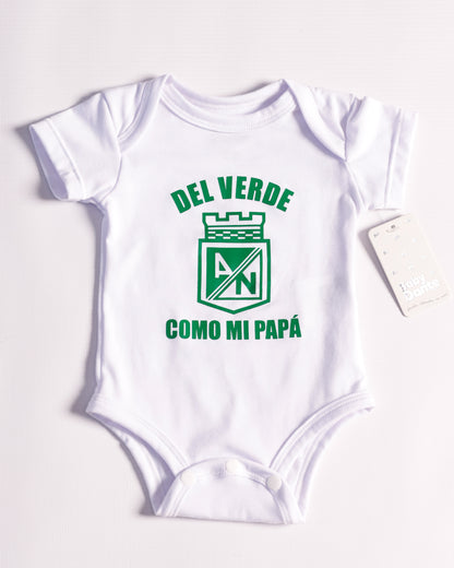 MAMELUCO BLANCO DEL VERDE COMO MI PAPÁ