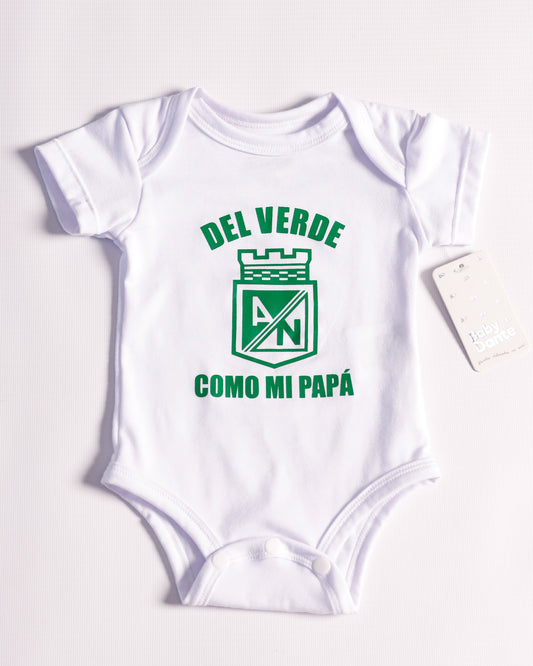 MAMELUCO BLANCO DEL VERDE COMO MI PAPÁ