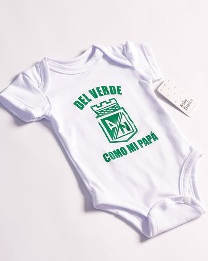 MAMELUCO BLANCO DEL VERDE COMO MI PAPÁ