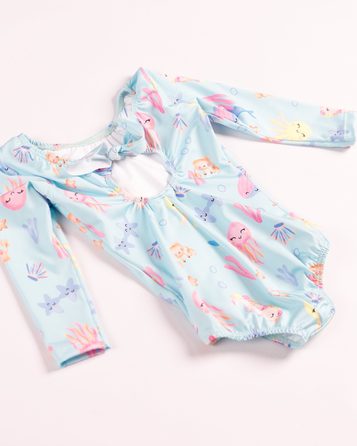 VESTIDO DE BAÑO AZUL BALLENAS