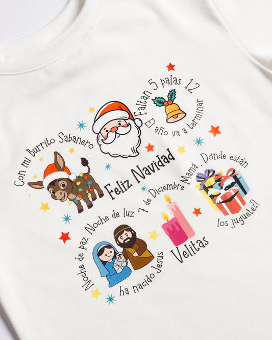 CAMISETA NAVIDEÑA BEIGE
