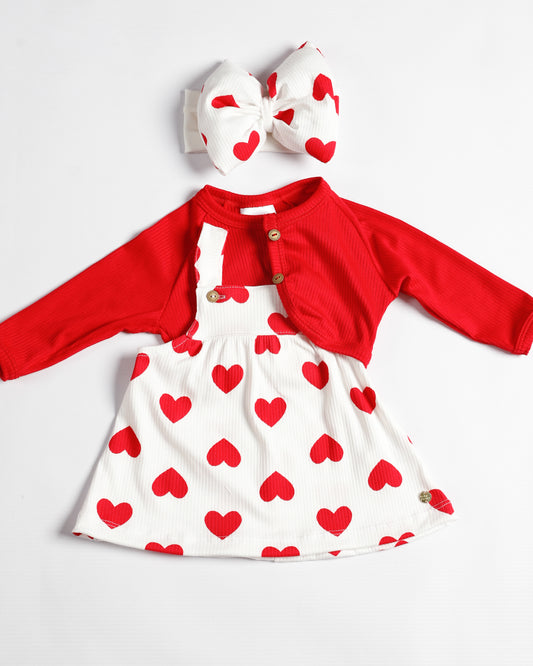 VESTIDO MAVI CORAZONES ROJOS