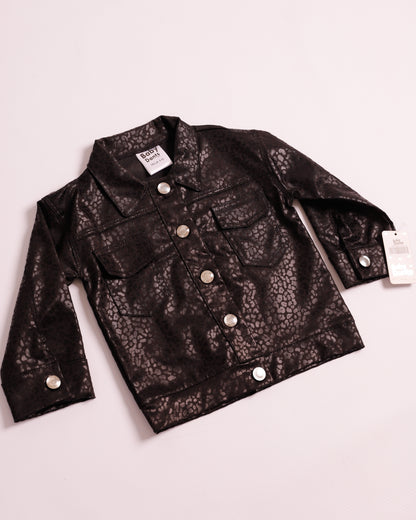 CHAQUETA ANIMAL PRINT NEGRA