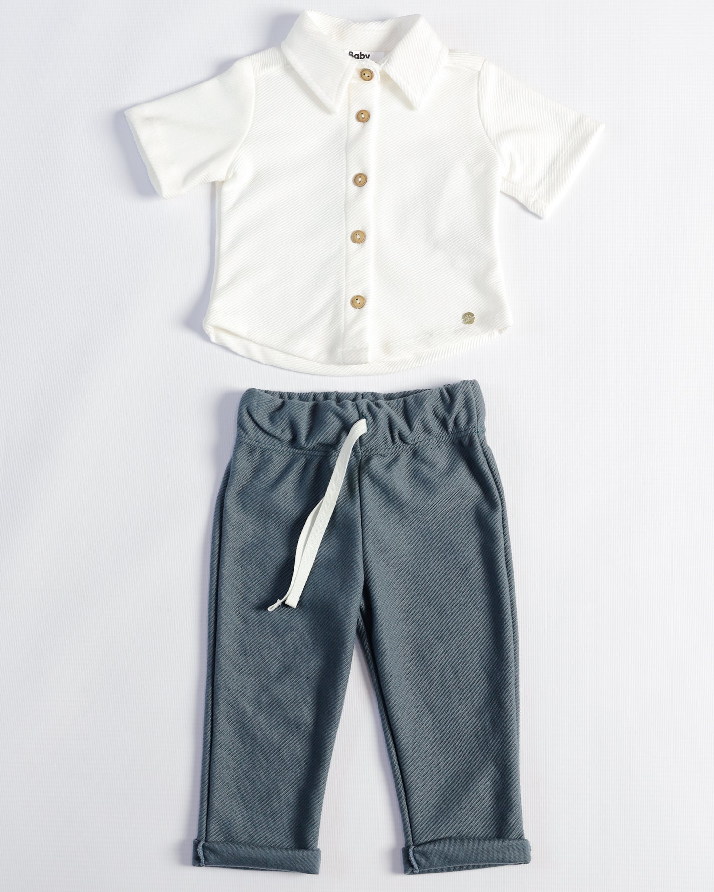 CONJUNTO VALENTINO AZUL PETROLEO