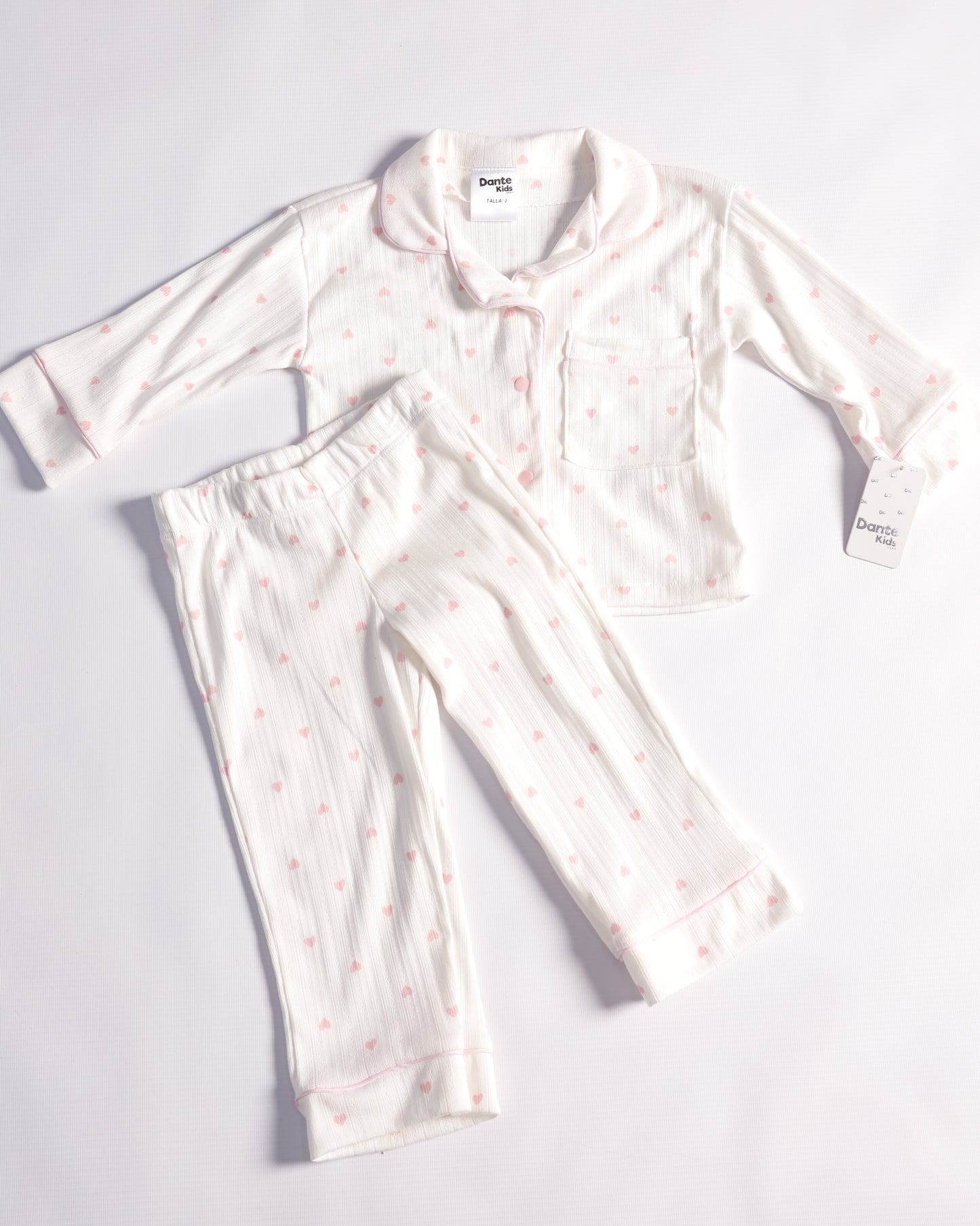 PIJAMA LARGA CORAZONES