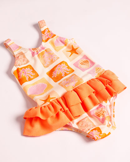 VESTIDO DE BAÑO TUTU NARANJA