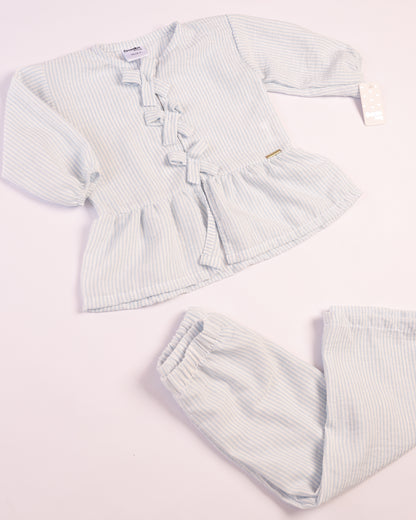 CONJUNTO EMMILY RAYAS AZULES