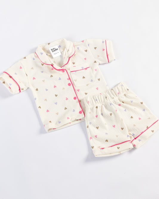 PIJAMA CORTA CORAZONES