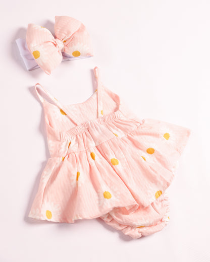 VESTIDO ISA MARGARITAS ROSADO