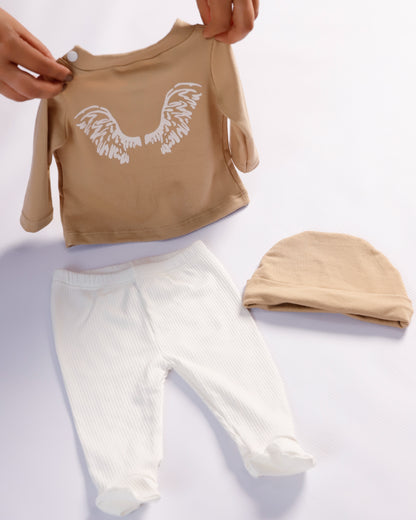 PRIMER DIA ANGELITO BEIGE Y CAFE