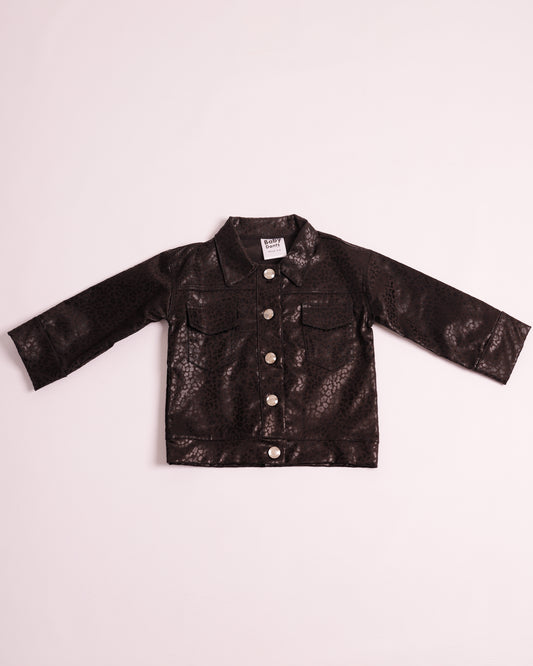 CHAQUETA ANIMAL PRINT NEGRA
