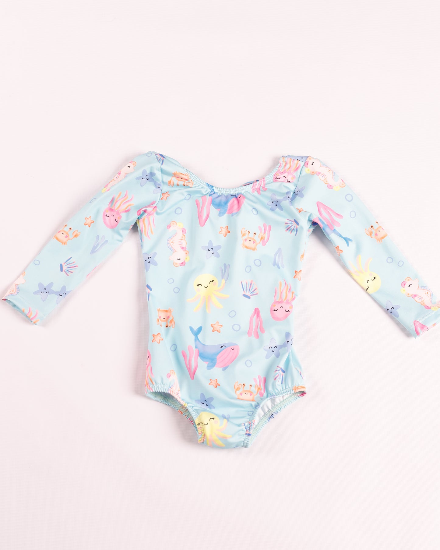 VESTIDO DE BAÑO AZUL BALLENAS