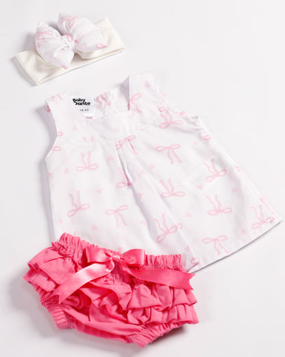 VESTIDO ALANA ROSADO MOÑOS
