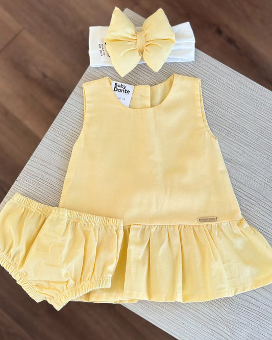 VESTIDO ALMA AMARILLO PASTEL