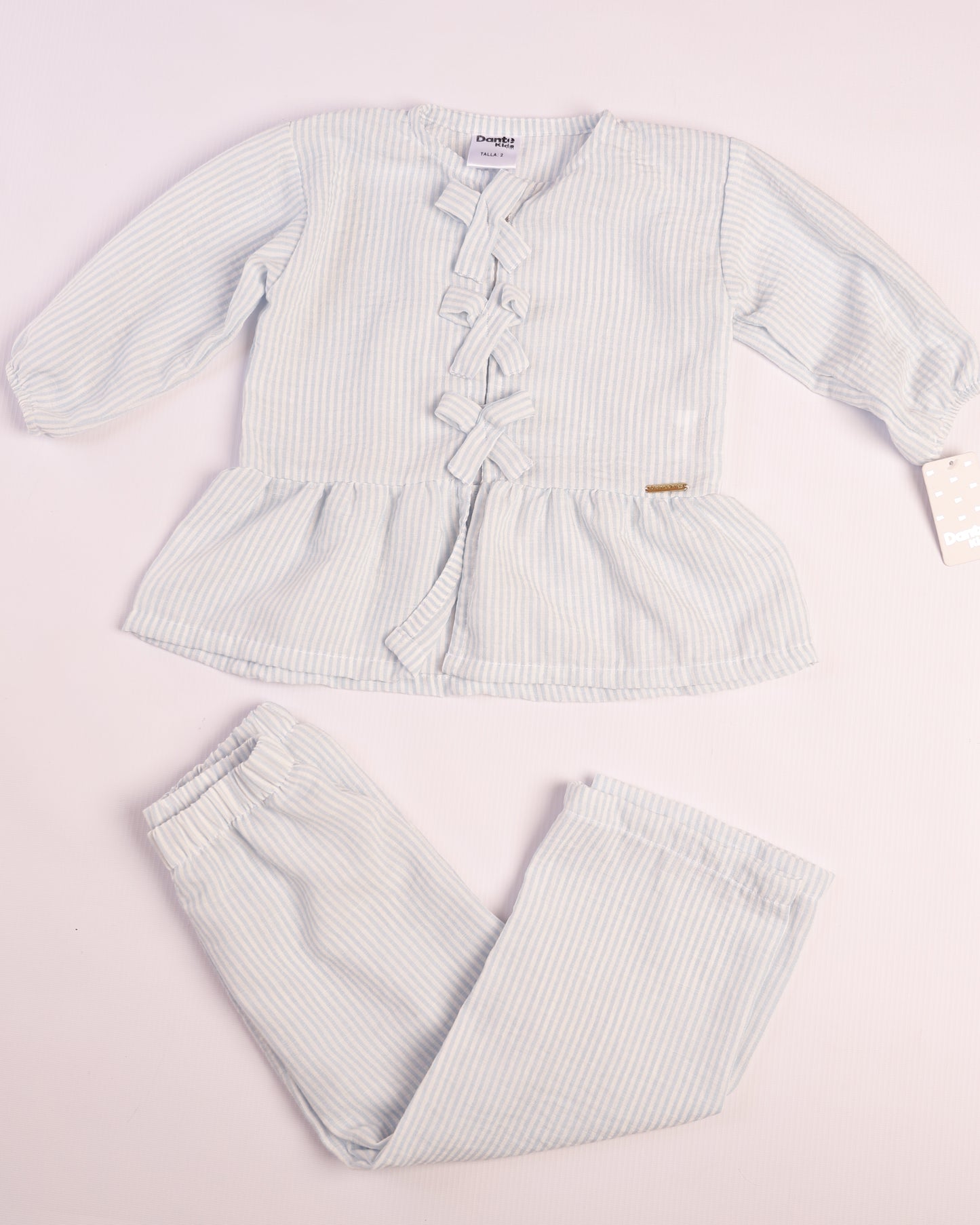 CONJUNTO EMMILY RAYAS AZULES