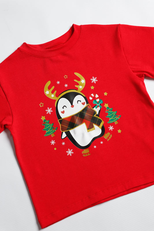 CAMISETA NAVIDEÑA ROJA